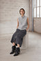Vest Boucle long zip | Grey