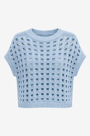 Viscose gold Vest E26071 | Light Blue