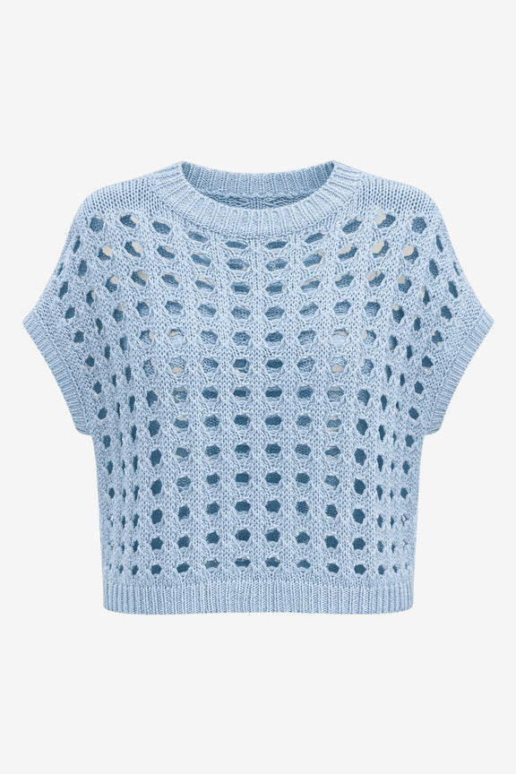 Viscose gold Vest E26071 | Light Blue