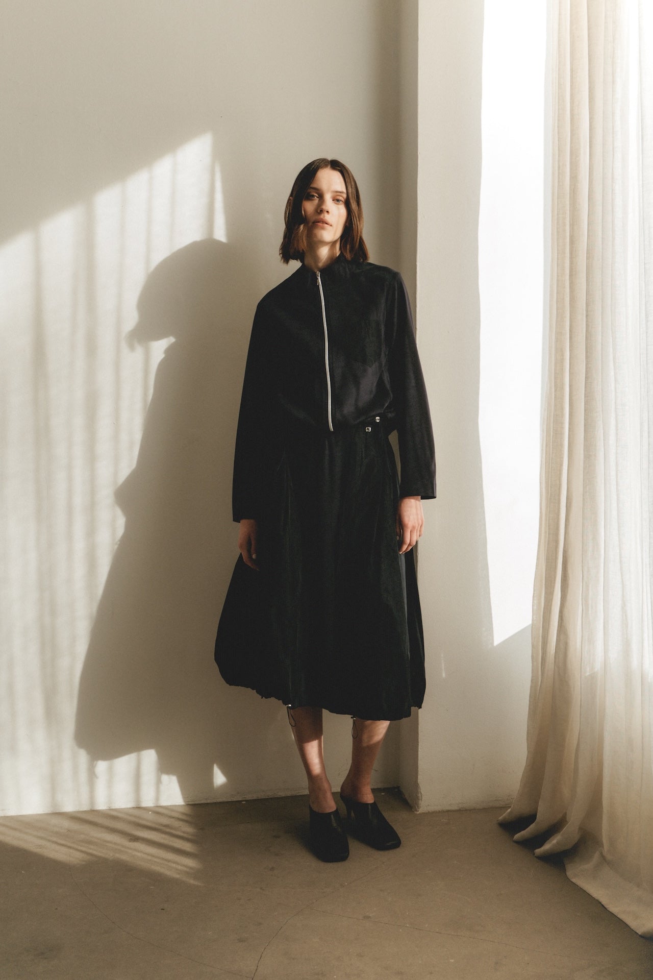 Allegra taffeta mix tech skirt | Blue