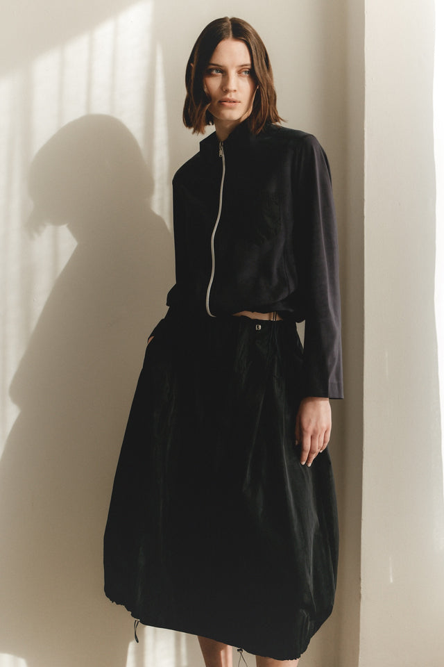 Allegra taffeta mix tech skirt | Blue