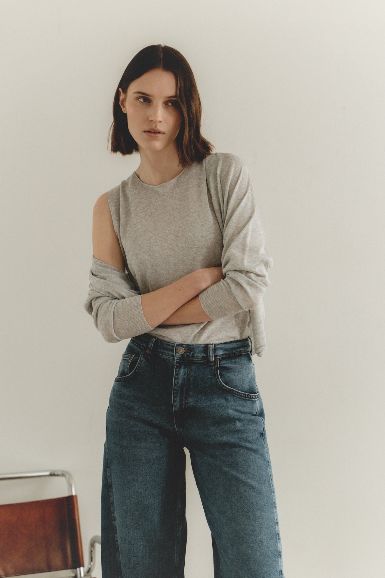 Fine Viscose Top 26061 | Silver