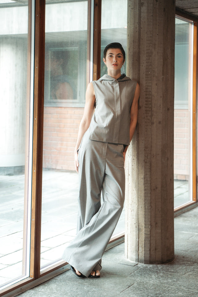 Lassy viscose pants | Light grey