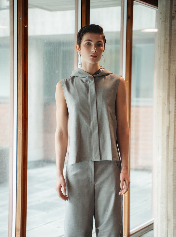 Jazmin viscose vest | Light grey