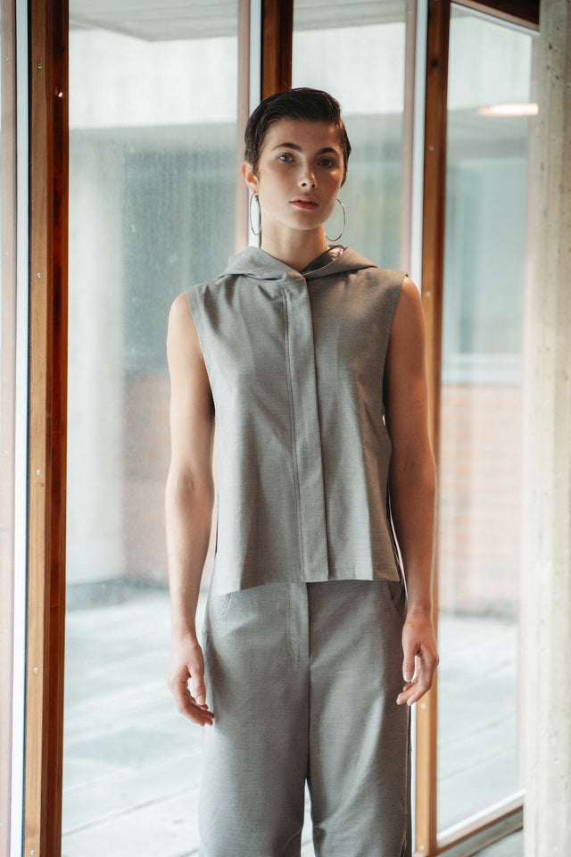 Jazmin viscose vest | Light grey
