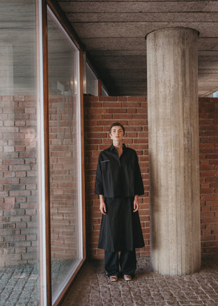 Alissa taffeta skirt | Black