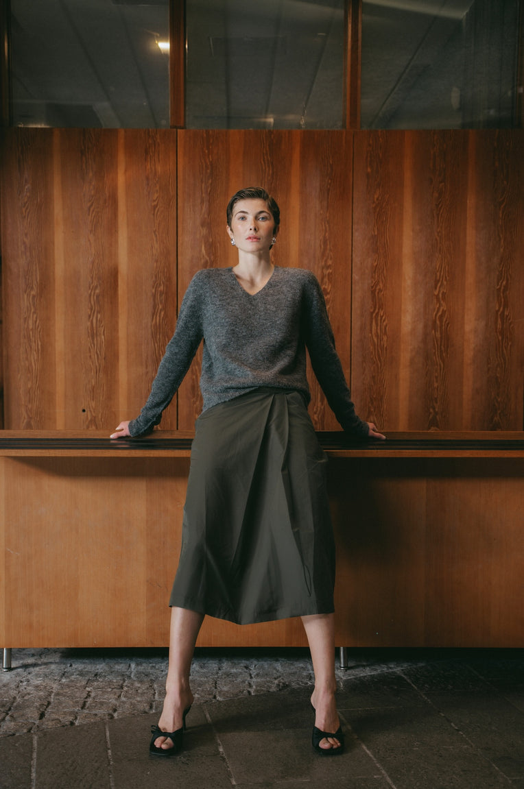 Alissa taffeta skirt | Army