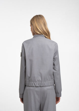Brenzone Viscose zipper bomber | Grigio