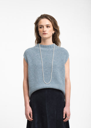 Abigail alpaca vest EX H24179 | Light Blue