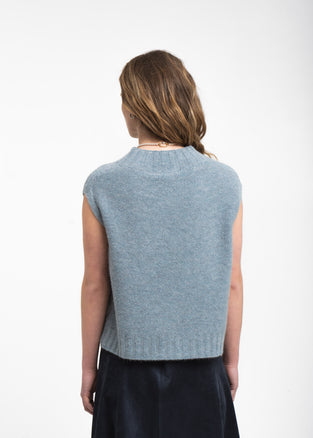 Abigail alpaca vest EX H24179 | Light Blue