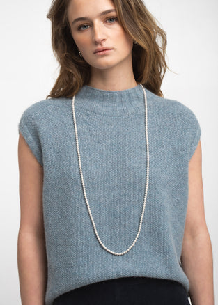Abigail alpaca vest EX H24179 | Light Blue