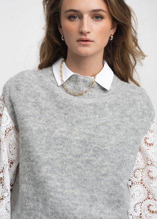 Abigail alpaca vest EX H24179 | Grey