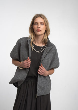 Cappa Zipper alveare jacket 42034 | Grigio medio