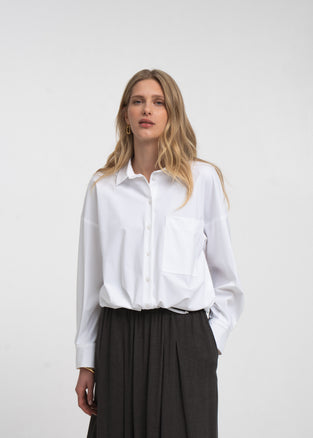 Carmen blouse technical jersey | White