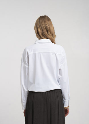 Carmen blouse technical jersey | White