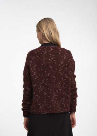 Fancy cardigan 26558 | Bordo
