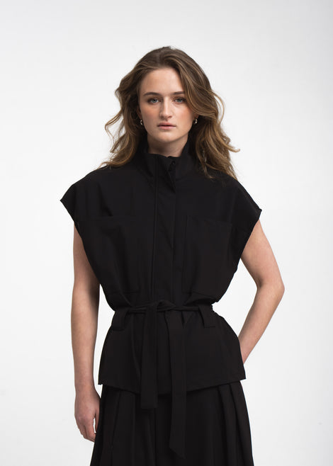 Patricia vest technical jersey | Black