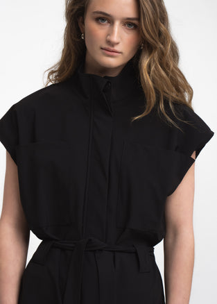 Patricia vest technical jersey | Black