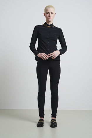 Blouse Betty easy wear Technical Jersey | Black