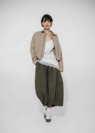 Pulse baggy lyocell pants | Army