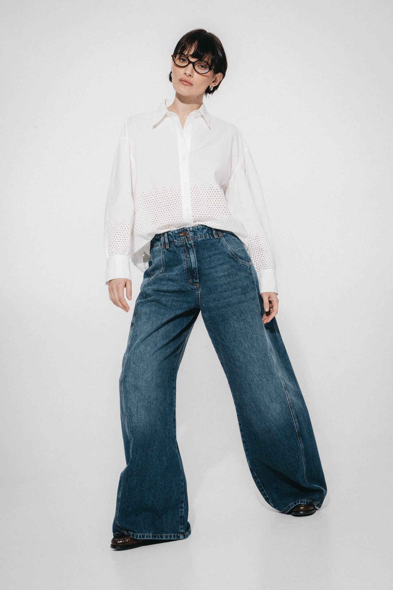 Sassy denim barel jeans | Night Blue