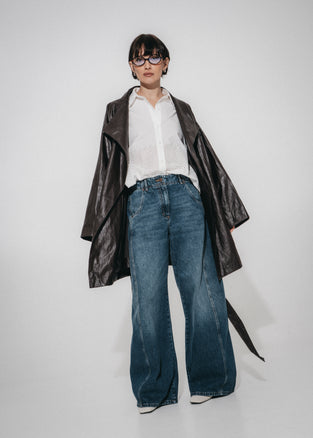 Sassy denim barel jeans | Night Blue