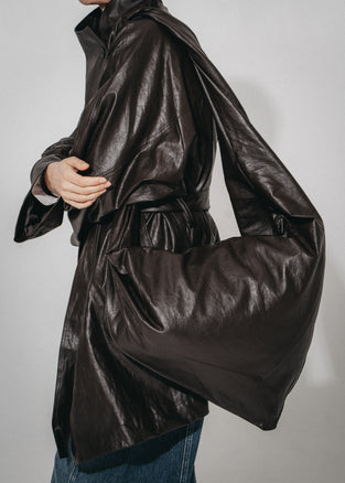 Noir eco leather bag | Dark Brown
