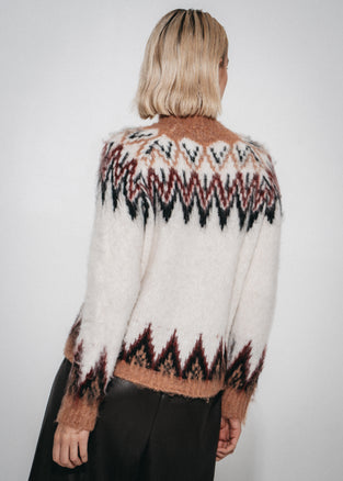 Brushed winter pullover H26001 | Off White