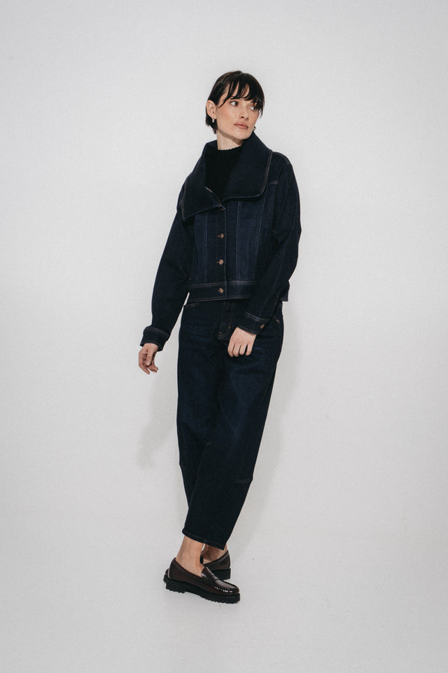 Dramak ultimate barrel jeans | Dark Blue