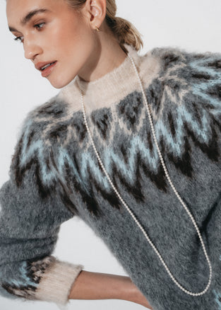 Brushed winter pullover H26001 | Grey
