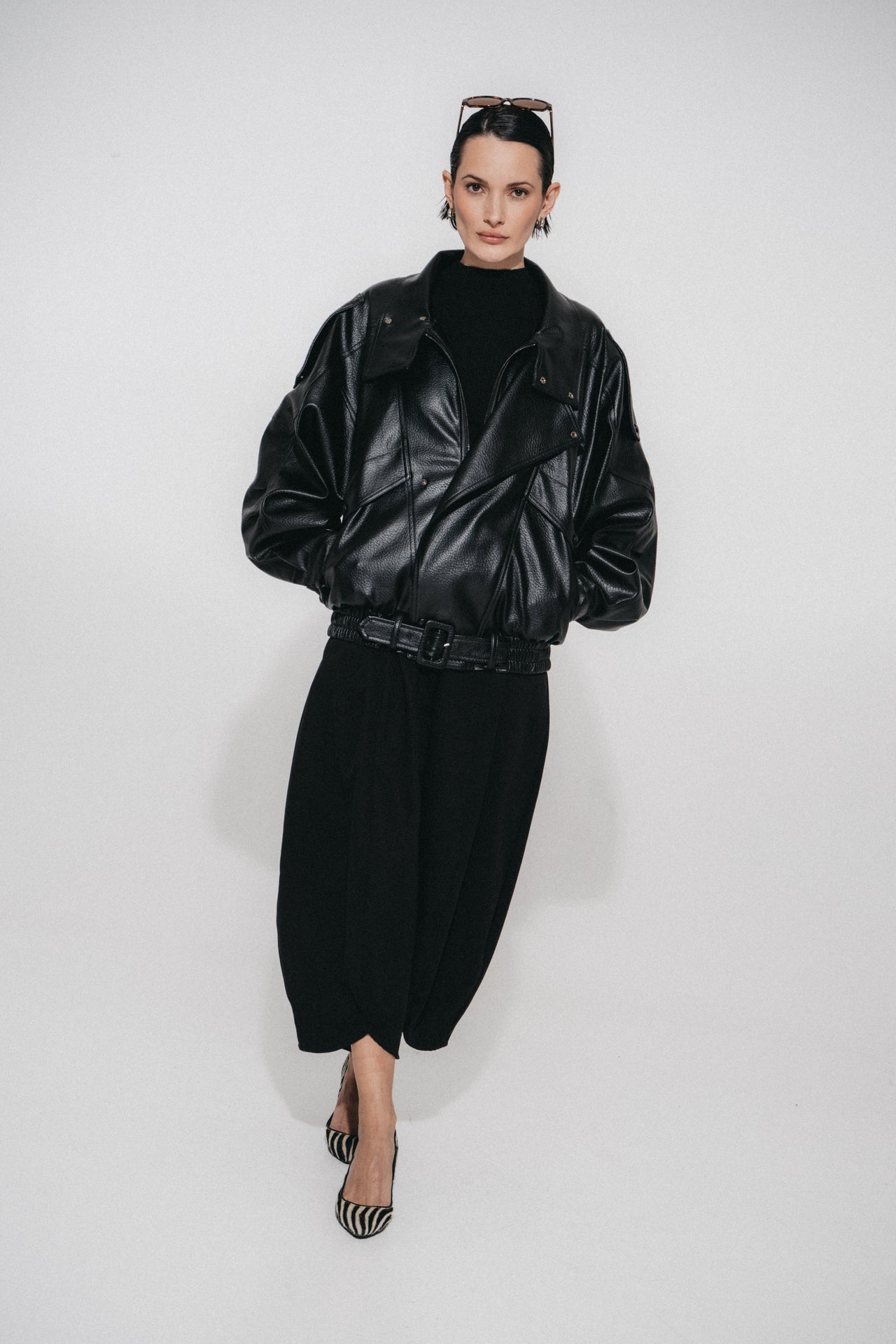 Pulse baggy lyocell pants | Black