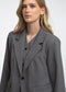Eleni viscose basic blazer | Grey