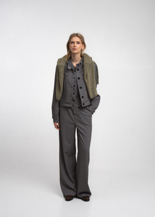 Ophelia viscose blend short jacket | Grey