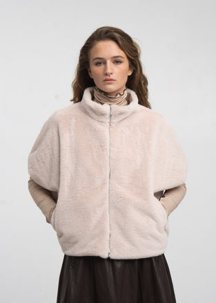 Faux fur Vest MKR 42064 | Panna