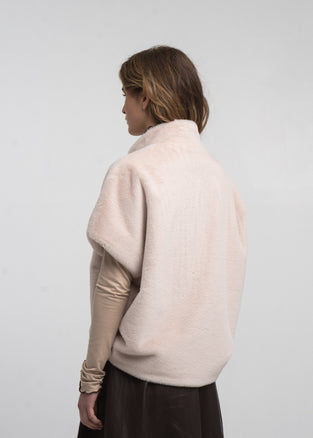 Faux fur Vest MKR 42064 | Panna