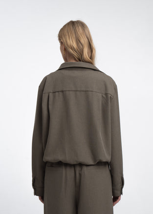 Dina viscose double blouse | Green