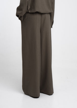 Sloan viscose pleated pants | Green