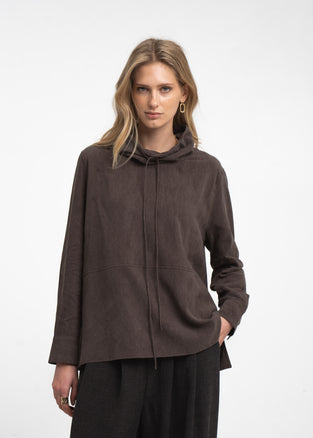 Lina tencel blouse | Dark Brown