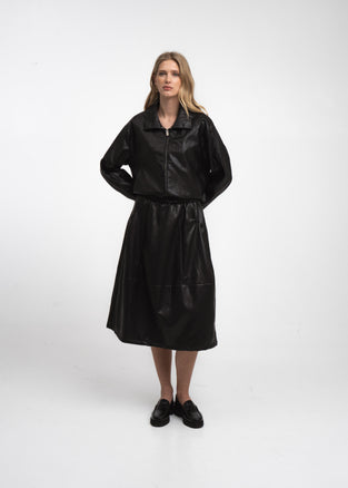 Elle eco leather skirt | Black