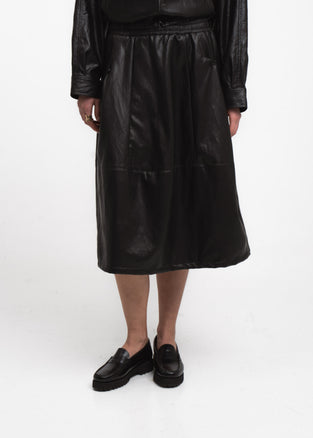Elle eco leather skirt | Black