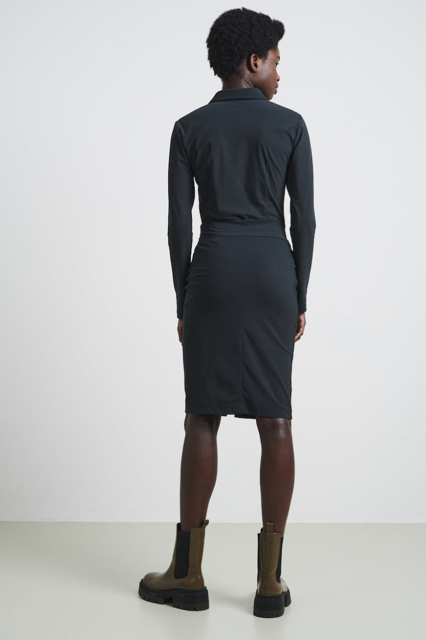 Skirt Kate Easy Wear Technical Jersey | Grigio Notte