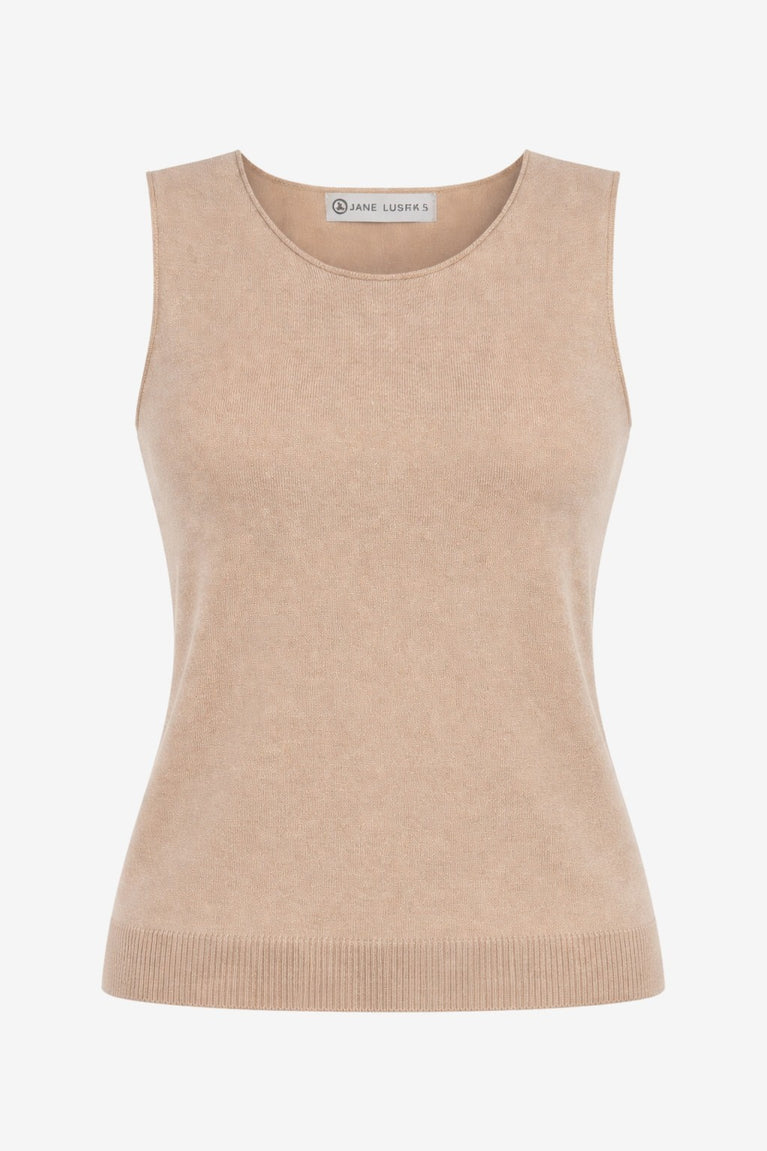 Fine Viscose Top 26061 | Gold Beige