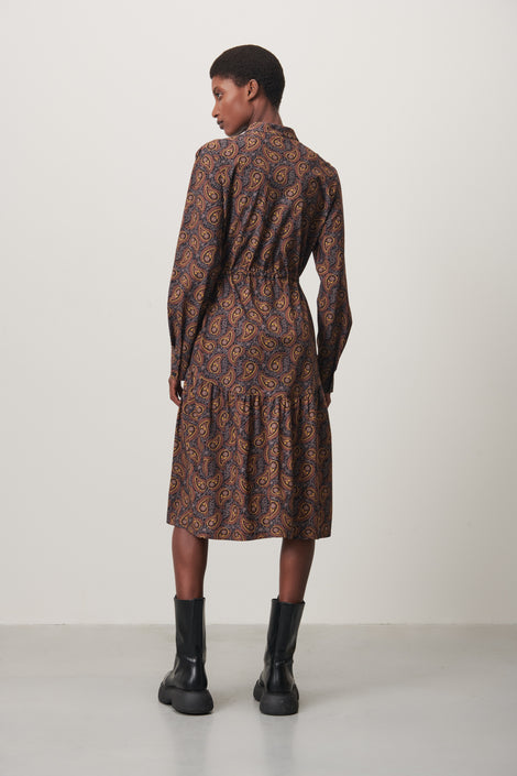 Lina Dress Technical Jersey | Brown