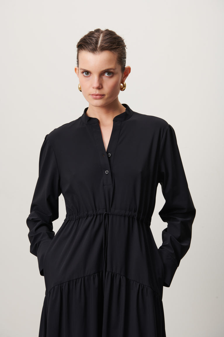 Lina Dress Technical Jersey | Black